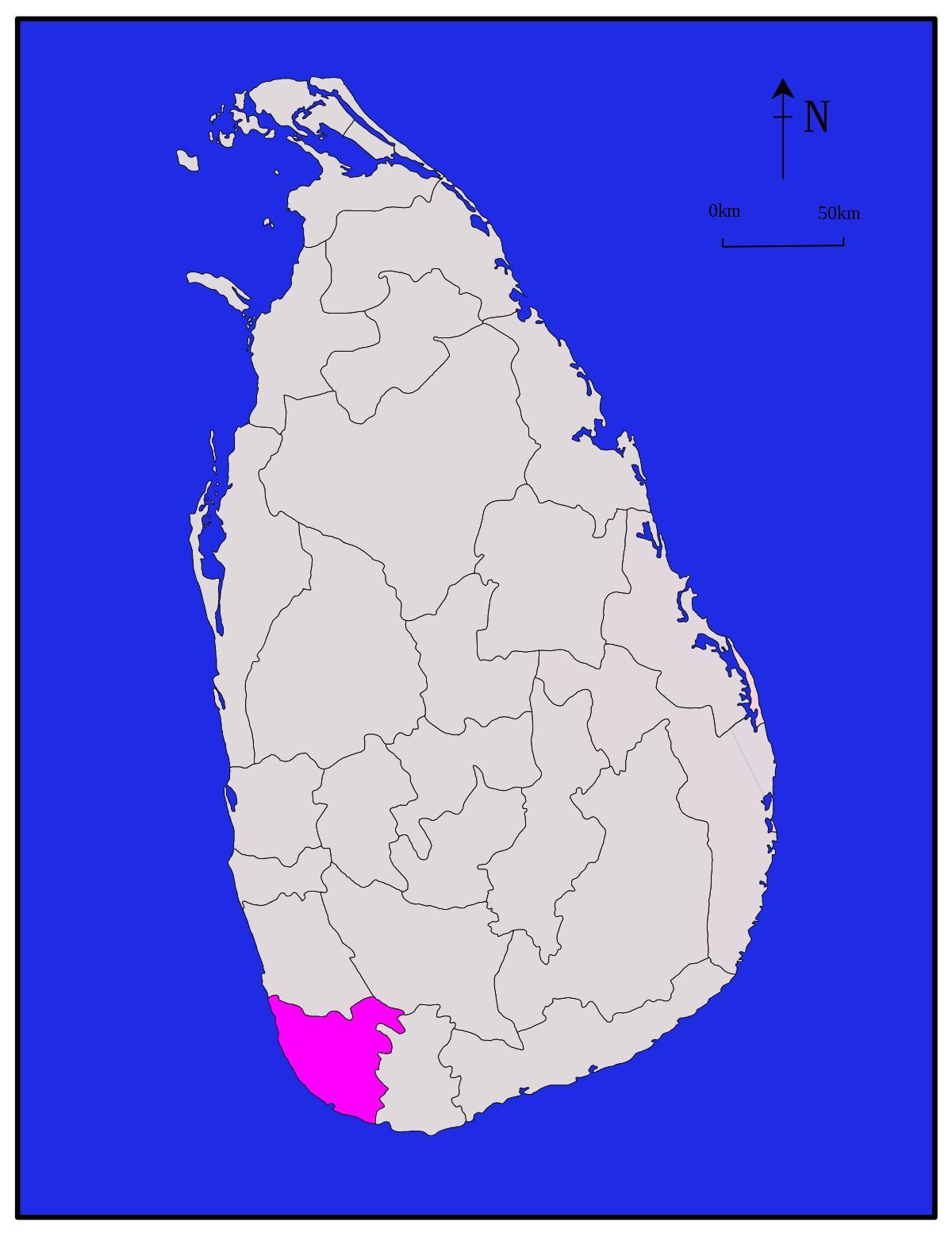 mapa de galle, Sri Lanka