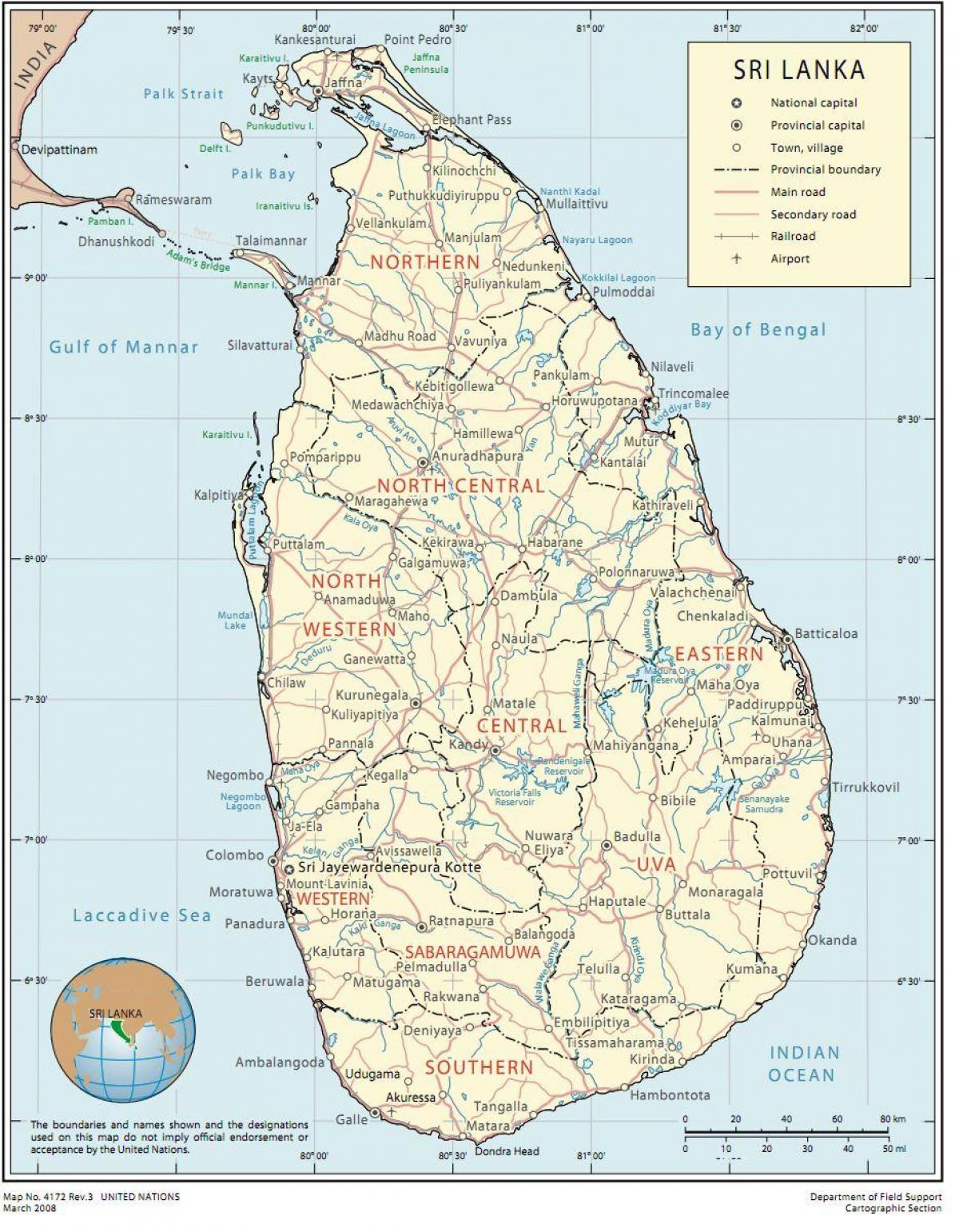 Sri Lanka raiz mapa