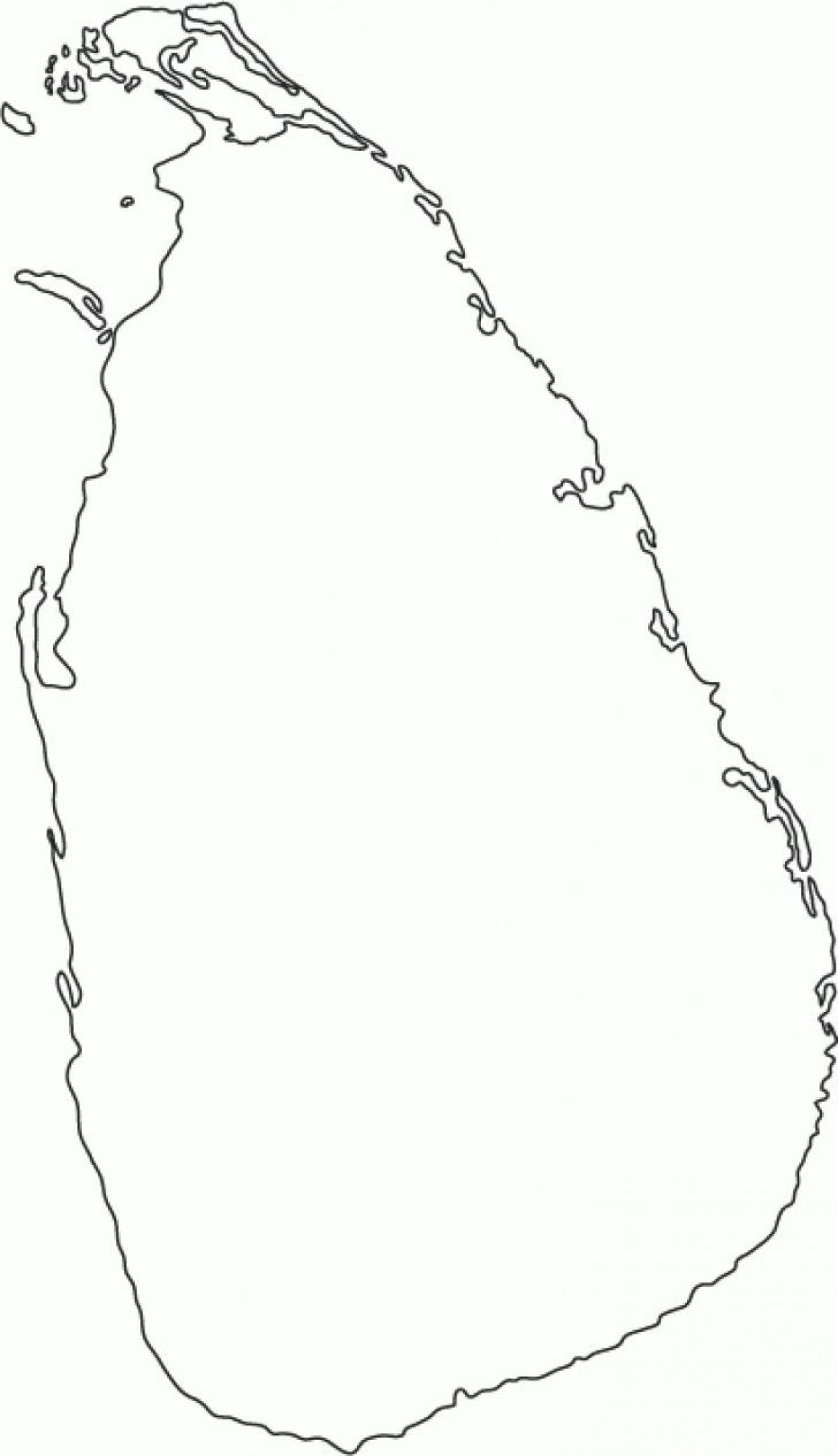 Sri Lanka mapa vazio