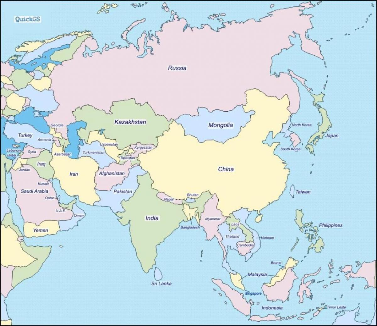 mapa de Sri Lanca e países vizinhos