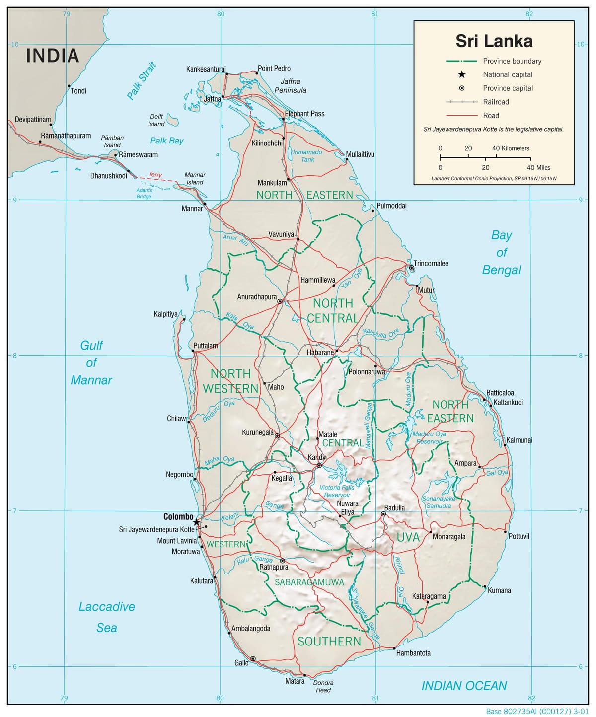 mapa de mapa de navegação do Sri Lanka