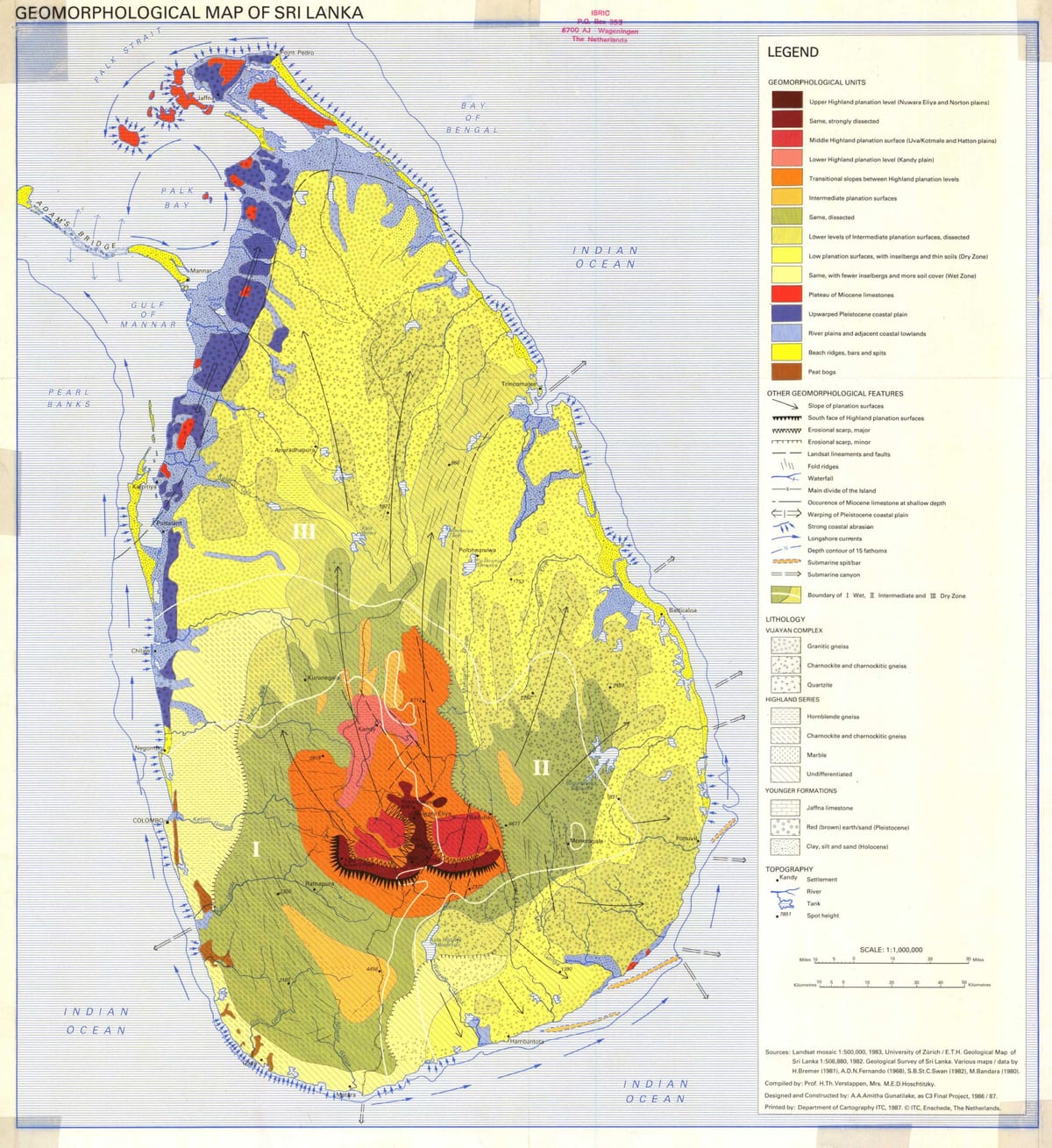 mapa de solos, mapa do Sri Lanka
