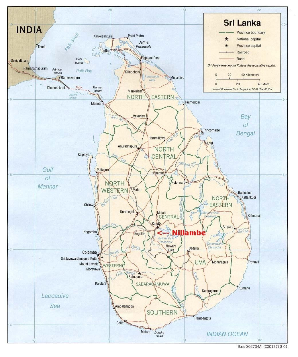 mapa do Sri Lanka casa