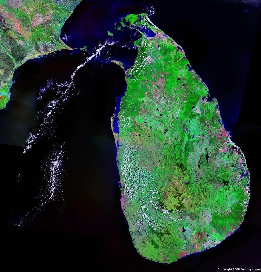 ao vivo mapa de satélite do Sri Lanka