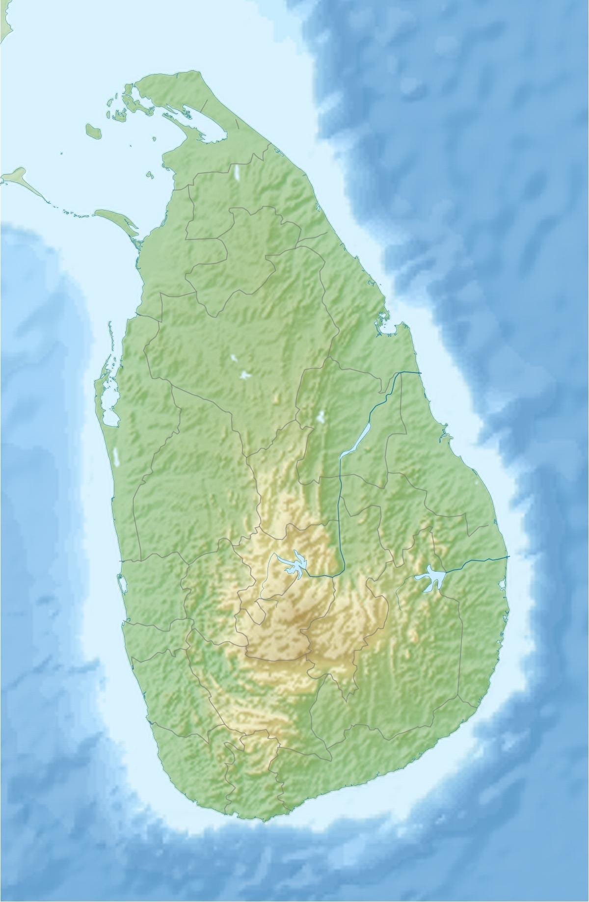 mapa da terra mapa do Sri Lanka