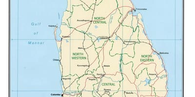 Mapa do fim do mundo Sri Lanka