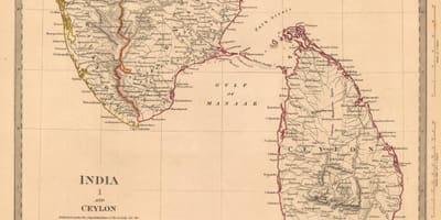Antigo Ceilão mapa