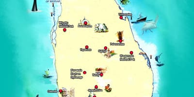 Adam pico mapa do Sri Lanka