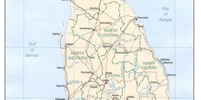 Sri Lanka mapa de ônibus