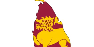 Mapa do Sri Lanka bandeira