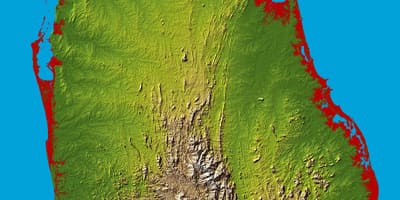 Mapa do Sri Lanka 3d