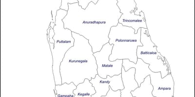 Sri Lanka desenho do mapa