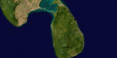On-line mapa de satélite do Sri Lanka