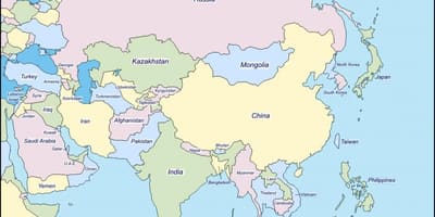 Mapa de Sri Lanca e países vizinhos
