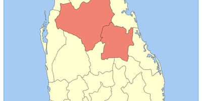 Centro da província de Sri Lanka mapa